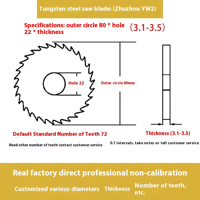 1142-Tungsten steel saw blade milling cutter ebony circular saw blade integral tungsten carbide saw blade outer diameter 20/30/40/60/80/100 Shandong Denso Pricision Tools Co.,Ltd.